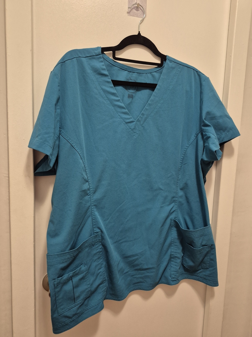 Health PRO Teal V-Neck Scrub Top